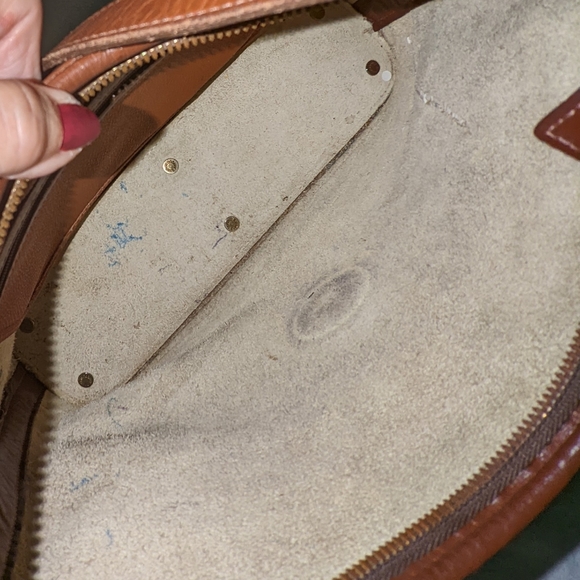 Vintage Dooney and Bourke all weather cream and brown leather trim shoul… - Picture 13 of 15